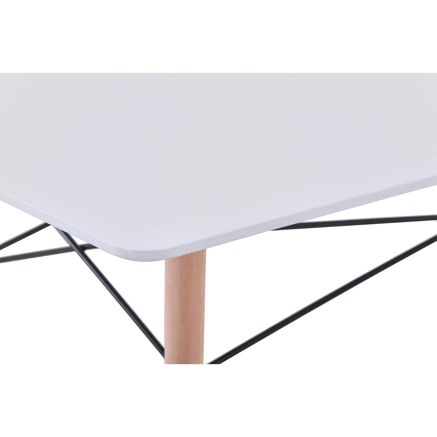 Modern Dining Table with Wooden Legs