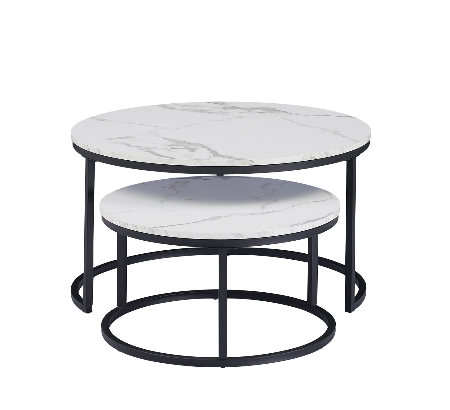 Set of 2 Nordic Round Coffee Tables, 60CM