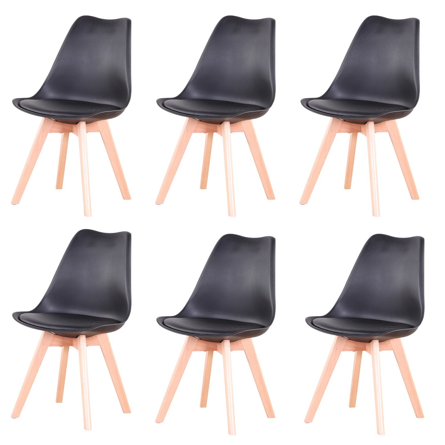 A Set of 6 Nordic Medieval Dining Chairs