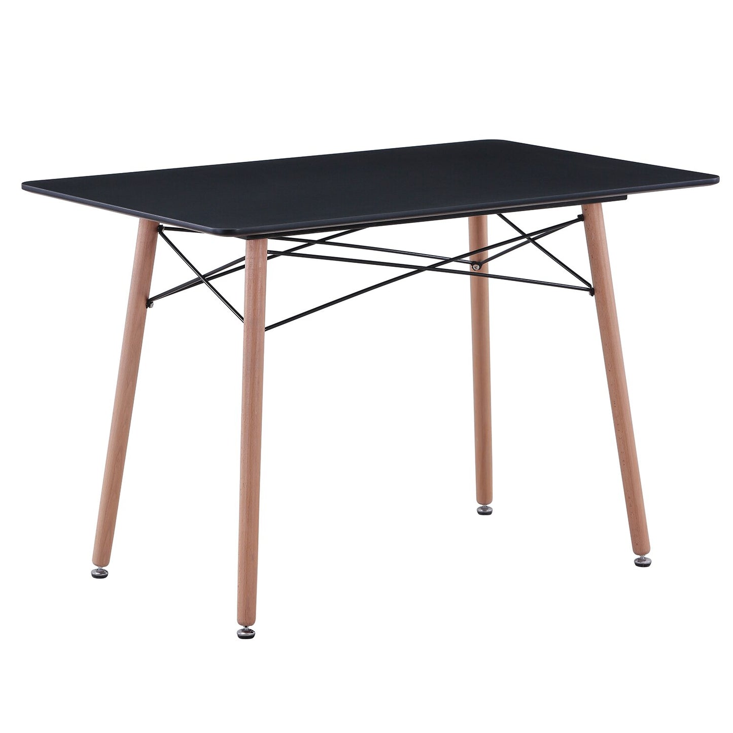 Modern Dining Table with Wooden Legs