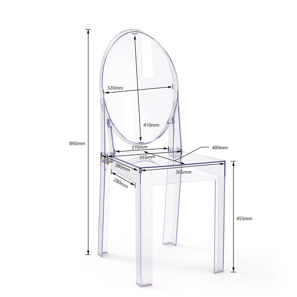 4 pieces Luxury Series Transparent Chairs